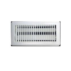 METAL-FAB® MFFR210W 2 in x 10 in Stamped Floor Register, White