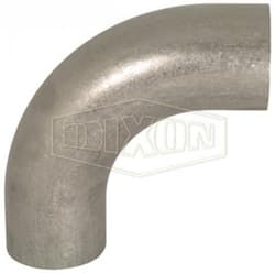 Dixon® B2S-G300U Unpolished 90� Weld Elbow with Tangent, 3 in Nominal