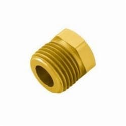 JB Industries 110-DC Heavy Duty Hex Head Pipe Bushing, 1/2 x 3/8 in Nominal, MNPT End Style, Brass, Domestic