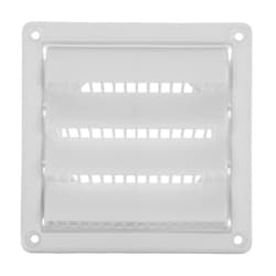 FAMCO AI8WH Plastic Wall Vent withAir Intake Louvers 8 in, White