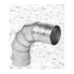 METAL-FAB® Corr/Guard® 3CGSW90L Adjustable Single Wall Elbow, 90 deg, Stainless Steel