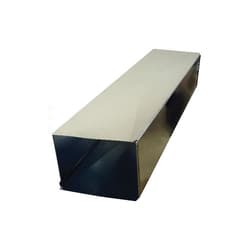 Snappy&trade: 100-20125 Loose Cleat Rectangular Standard Duct, 60 in L x 20 in W x 12 in H, Steel, Hot Dipped Galvanized, 26 ga