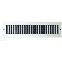 METAL-FAB® MFTSG102W MFTSG Toe Space Grille, 10 x 2 in, Steel, White
