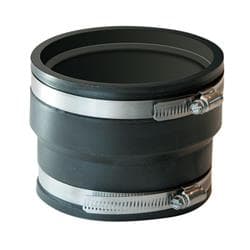 Fernco® 1070-64 Flex Coupling, 6 x 4 in Nominal, ADS/Hancor Corrugated Polyethylene x Plastic Pipe