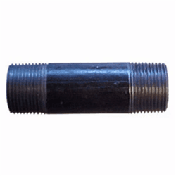 1 x 3-1/2 in Black Nipple