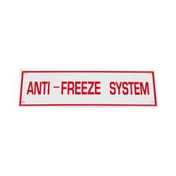 FPPI® 02-022-00 Anti-Freeze System Legend Identification Sign, 6 x 2 in