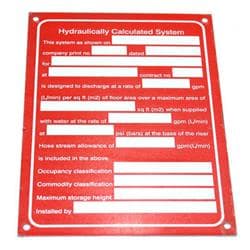FPPI® 02-077-00 Hydraulic System Legend Identification Sign, 5 x 7 in