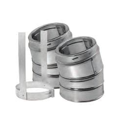 DuraVent® 6DT-E30KS 30 deg S DuraTech Double Wall Elbow Kit, 6 in