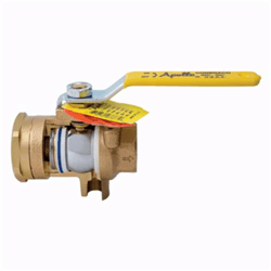 Apollo™ 7K10427SV Bronze 2 Piece Full Port Ball Valve with Drain Port, SS Latch-Lock Lever & Nut, Safety Vent, 3/4 in Nominal