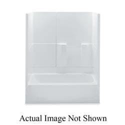 Aquatic 2603TRIOL-WH Everyday 3-Piece Tub Shower Stall Without Armrest and Seat, 60 in L x 30 in W x 72 in H