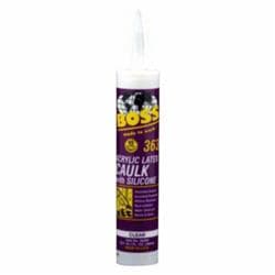 Boss 36300 Siliconized Acrylic Latex Caulk, 10.1 oz