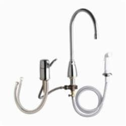 Chicago Faucet® 2304-ABCP Hot and Cold Water Mixing Sink Faucet With Side Spray