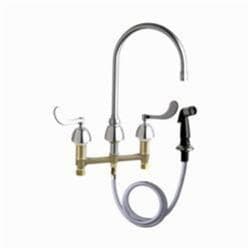 Chicago Faucet® 200-AGN8AE35-317AB Concealed Kitchen Sink Faucet With Side Spray
