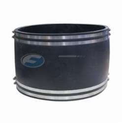 Fernco® 1056-2121 Standard Stock Coupling, 21 in Nominal Size, Cast Iron/C/Lead/Plastic/Steel x Cast Iron/C/Lead/Plastic/Steel