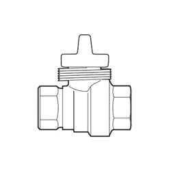 Ford BC11-444SWM-NL Minneapolis Pattern Ball Valve Curb Stop With Stop and Waste, 1 in Nominal