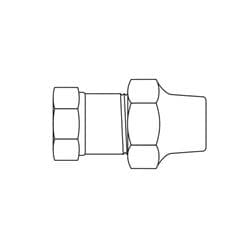 Ford C102-13-NL Stop Coupling, 1/2 x 3/4 in Nominal