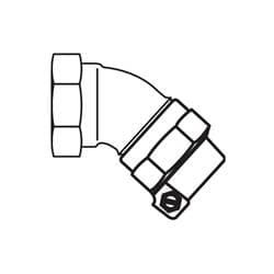 Ford LA04-77-NL Eighth Bend Coupling, 2 in Nominal