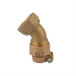 Ford LA104-44S-NL Eighth Bend Corporation Stop Coupling, 1 in Nominal