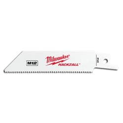 Milwaukee® Tool 49-00-5414 HACKZALL™ Blades Straight Back Thin Kerf Reciprocating Saw Blade, 4 in L x 3/4 in W, 14, Bi-Metal Body