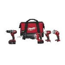 Milwaukee® Tool 2696-24 M18™ 4-Tool Kit Cordless Combination Kit