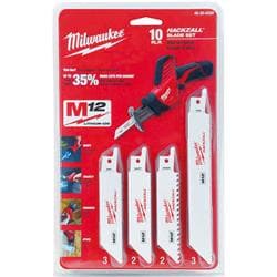 Milwaukee® Tool 49-22-0220 HACKZALL™ Blades, 1 in, Bi-Metal Body, Universal/Toothed Edge Tang, Straight Back Thin Kerf
