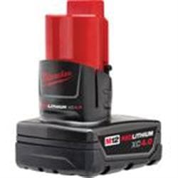 Milwaukee® Tool 48-11-2440 M12™ REDLITHIUM™ XC 4.0 Extended Capacity Battery Pack, 4 Ah Lithium-Ion Battery, 12 VDC Charge