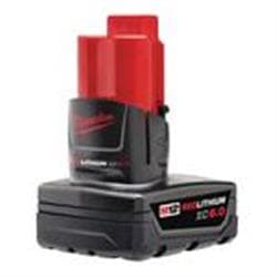 Milwaukee® Tool 48-11-2460 M12™ REDLITHIUM™ XC6.0 Battery, 6 Ah 12 VDC Lithium-Ion Battery