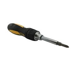 Cleanfit 72148 Six-in-One Ratcheting Screwdriver, 7-1/2 in OAL Dimensions