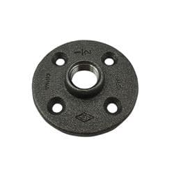 1/2 in Black Malleable Iron Floor Flange Gs