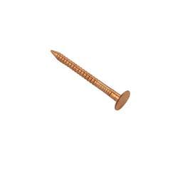 1/4 in Copper 2-Hole Pipe Strap With Nail