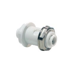 John Guest® Pp1208W Bulkhead Union, 1/4 in