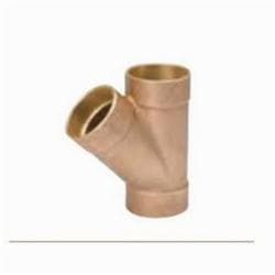 3 x 3 x 2 in Copper Sweat 45 Wye Dwv