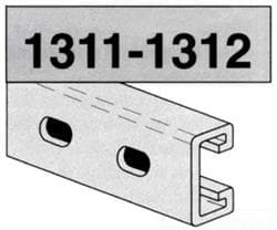 1 5/8 X 13/16 X 10 PAINTED SLOTTED; STRUT 1311