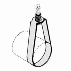 3 in Galvanized Swivel Loop Hanger, 1/2 in Button