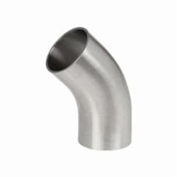 2-1/2 in Sanitary 304 SS 45 Elbow Weld End
