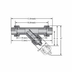 Spears® YS2AC8-020C CPVC Wye Strainer, 2 in Nominal, 6-7/8 in Overall Length