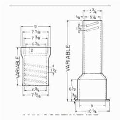 Tyler Pipe 461-S Valve Box, 10-1/4 in x 19 to 22 in