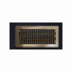 METAL-FAB® MFFR414B Stamped Face Floor Register, 4 x 14 in, Steel, Brown, Import
