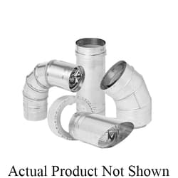 METAL-FAB® Corr/Guard® 3CGSW6 Single Wall Gas Vent Pipe, Stainless Steel, 3 in Dia x 6 in L