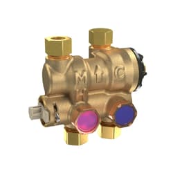 WATTS® 0204158 LFUSG-CS 3/8 in Lead Free Thermostatic Mixing Valve with Cross Sense Visual Indicator
