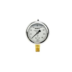 Trerice D82LFB2502LA120 2.5 in D82LFB GAUGE 0-160PSI 1/4 NPT LM BRS