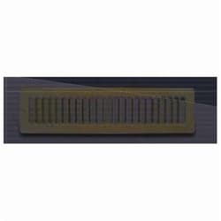 METAL-FAB® MFTSG102B Toe-Space Grille, 10 in W x 2 in H, Steel, Brown, Domestic