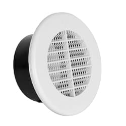 FAMCO UEVD4WH Under Eave Bath Vent with Damper 4 in White