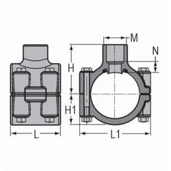 Spears® 866SV-338C SCH 80 CPVC Pipe Saddle, 3 x 2 in Nominal