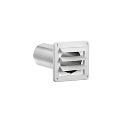 Diversitech 650-041 4 in Louvered Dryer Vent Hood, Pipe & Collar, Unassembled, White