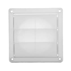 FAMCO LH8WH Plastic Wall Vent with Movable Louvers 8 in, White