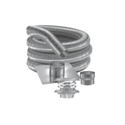 DuraVent® 6DF304-35K 6 in Inner Diameter - DuraFlexSS 304 Flexible Liner Chimney Pipe - Single Wall - 35 ft Basic Kit Includes Top Plate