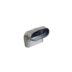 Snappy™ 6033-7 Vertical Oval Elbow, Tapered Crimp, 90 deg, 7" Dia, 30 ga Steel, Galvanized
