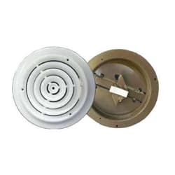 METAL-FAB® MFCDR12R MFCDR Diffuser, 12 in, Round Diffuser, Steel, White